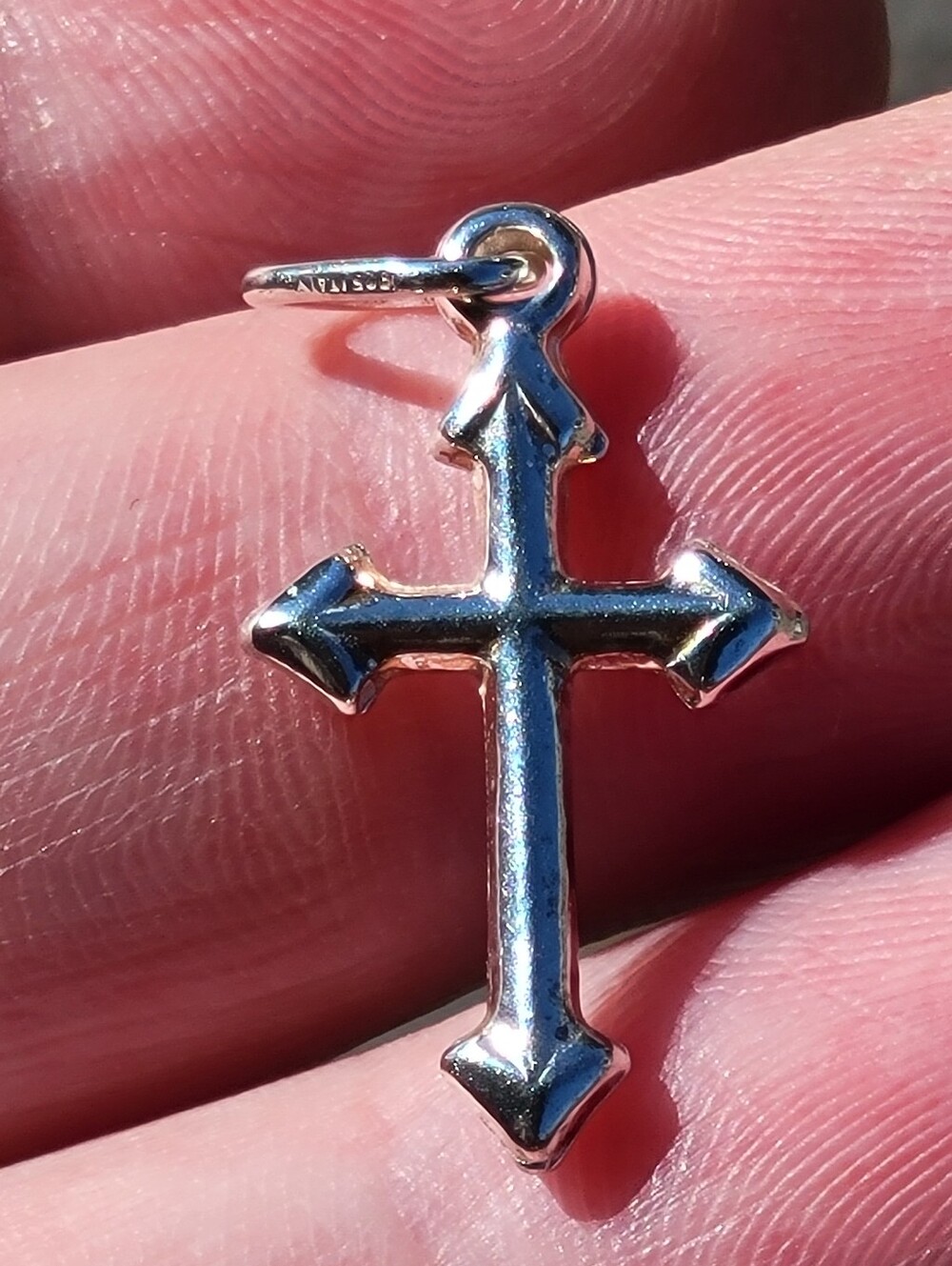 925 Italian Sterling Silver Cross Pendant Charm Unisex Jewelry